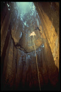 194040 Caver Descending A 150' Pit In Tennessee A4 Photo Print