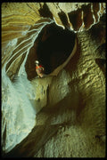 194063 Looking Through A Natural Hole Festooned With Flowstone, NM A4 Photo Print