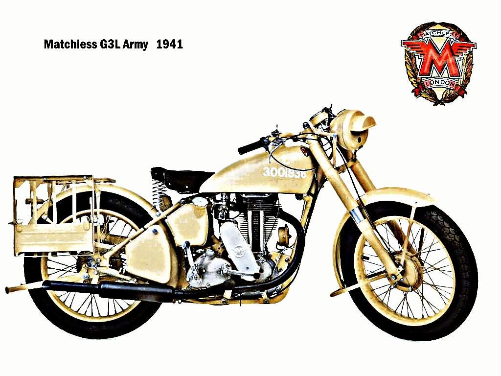 1941 matchless g3l army motorbike A4 Photo Print