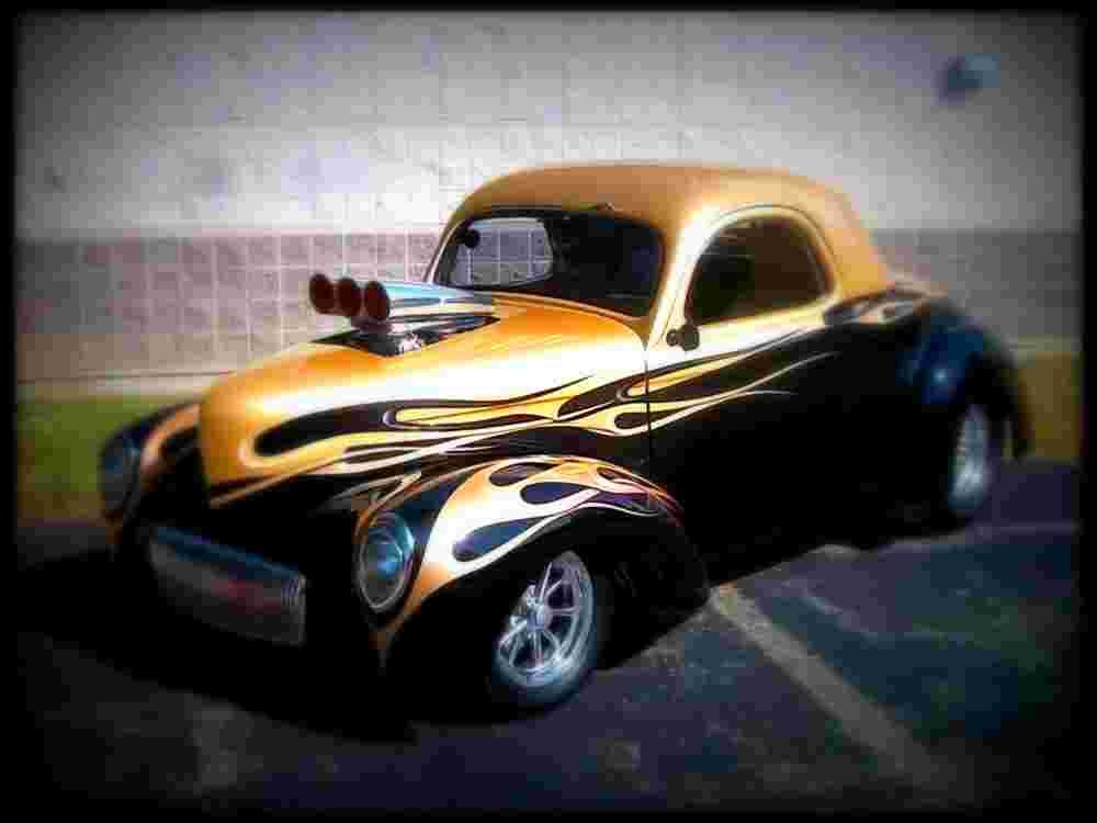 1941 willys coupe A4 Photo Print
