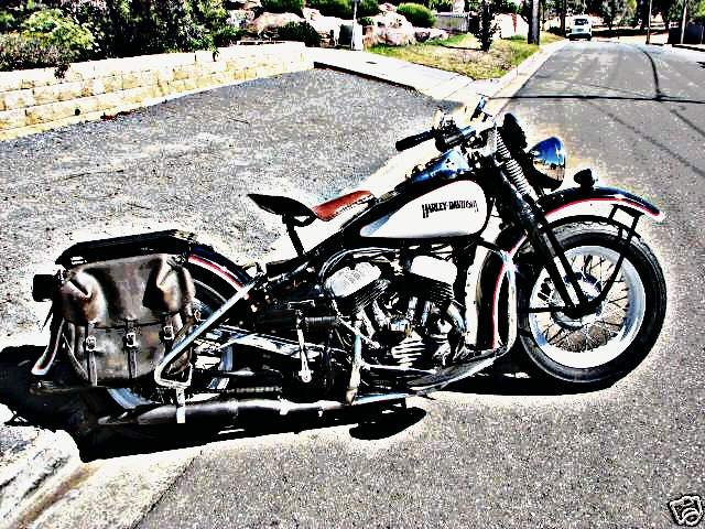 1942 Harley Davidson Wla motorbike A4 Photo Print