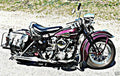 1942 Harlry Knucklehead motorbike A4 Photo Print