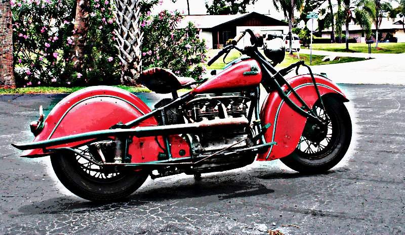 1942 indian motorbike A4 Photo Print