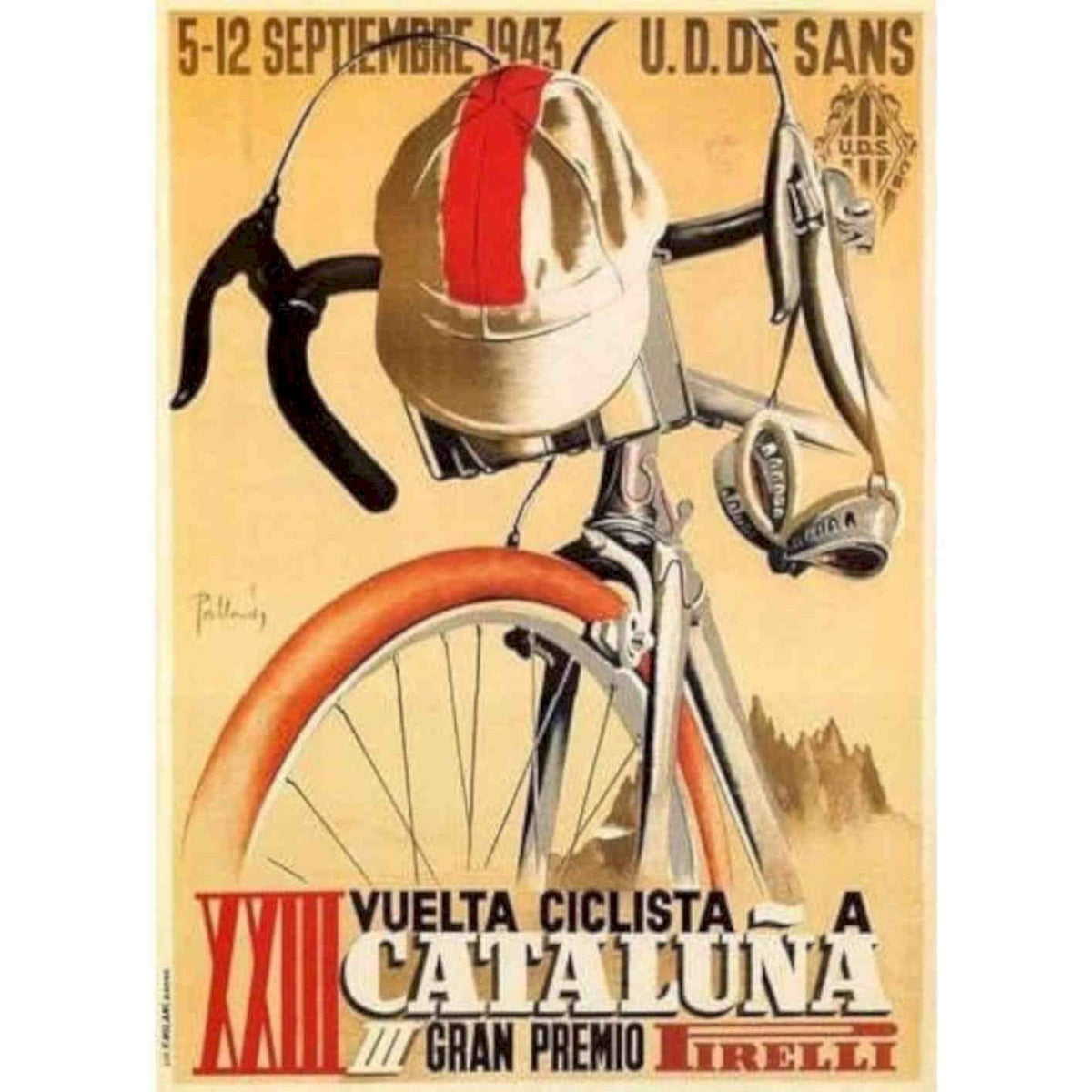 1943 Vuelta Cataluna Cycling Art Vintage Retro Advert Poster A4 Photo Print