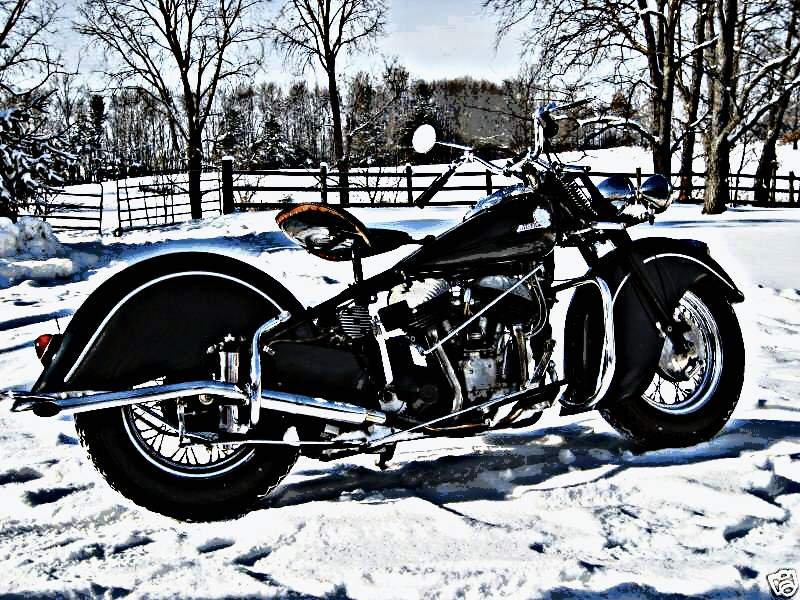 1947 Indian Chief1 motorbike A4 Photo Print