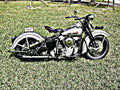 1947 Knucklehead motorbike A4 Photo Print
