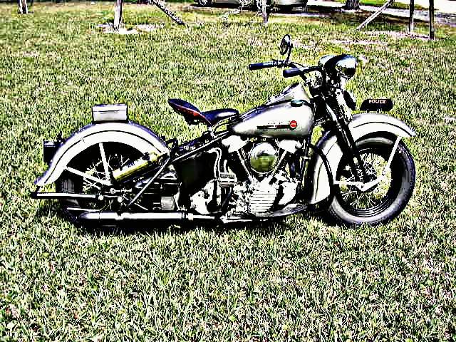 1947 Knucklehead motorbike A4 Photo Print