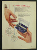1950 Advert Gillette Shaver Wet Shaving Barber Christmas barber advert A4 Photo Print