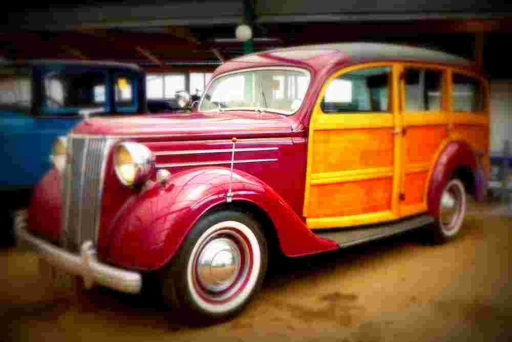 1950 Ford V8 Pilot Woodie A4 Photo Print