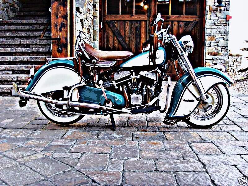1950 Indian Chief Roadster motorbike A4 Photo Print