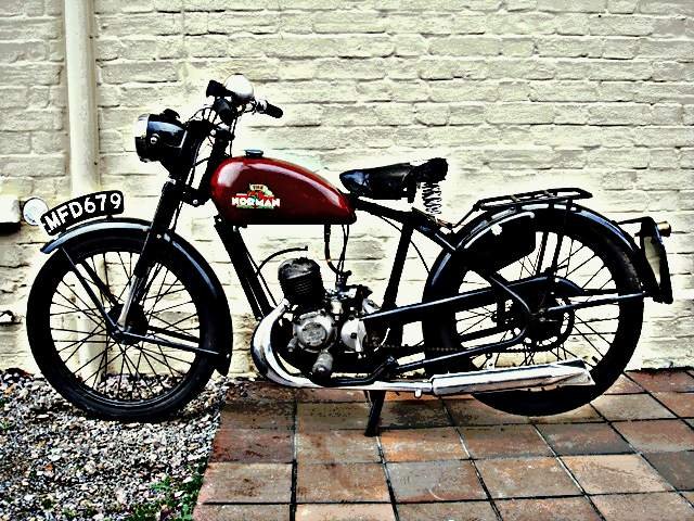 1950 norman model d motorbike A4 Photo Print