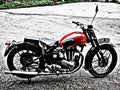 1950 red hunter motorbike A4 Photo Print