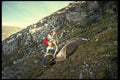 195007 Hunter With Trophy Osborn (Mountain) Caribou A4 Photo Print