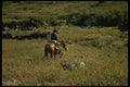 195032 Horseman Picks His Way Through Lovely Mountain Valley A4 Photo Print