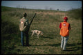 195041 Pair Of Upland Bird Hunters Hunting With Brittany Spaniel A4 Photo Print