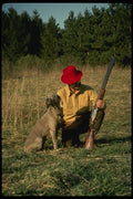 195043 Upland Bird Hunter With His Pedigreed Weimaraner A4 Photo Print