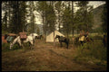 195051 Hunting Camp In Mountains A4 Photo Print