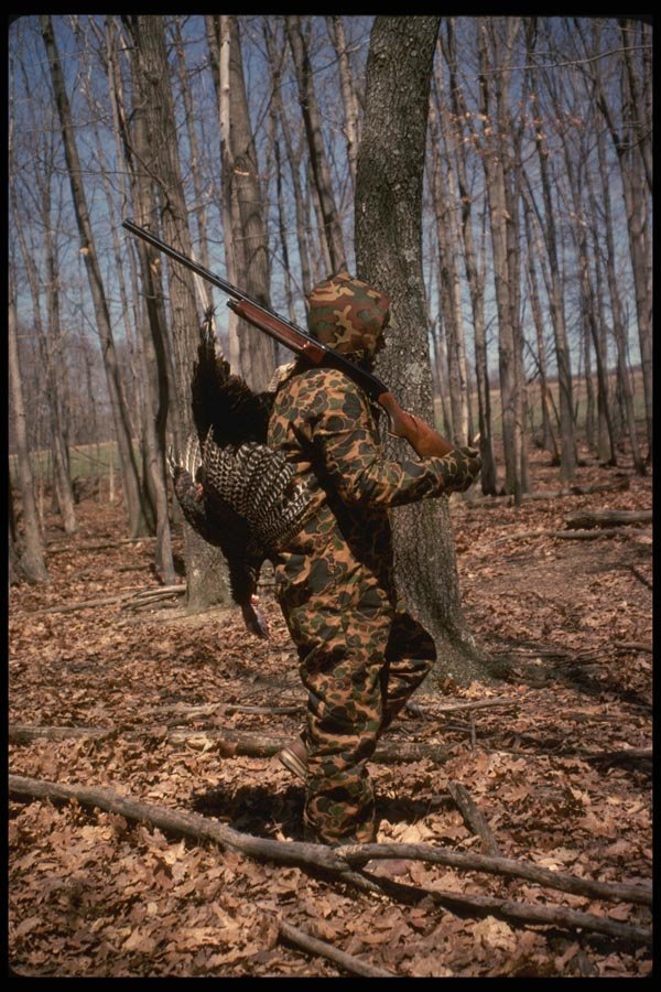 195063 Successful Turkey Hunter With Trophy Gobbler A4 Photo Print