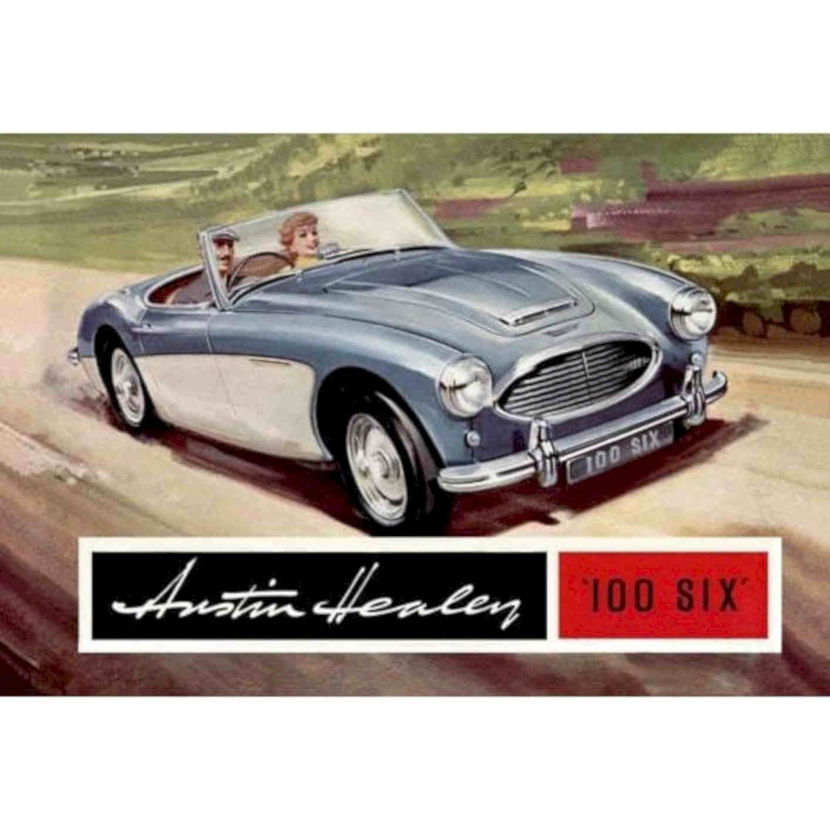 1950s Austin Healey 100 Six 6 Convertible Automobile Car Advertisement Vintage 