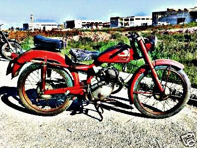 1951 Benelli Leoncino motorbike A4 Photo Print