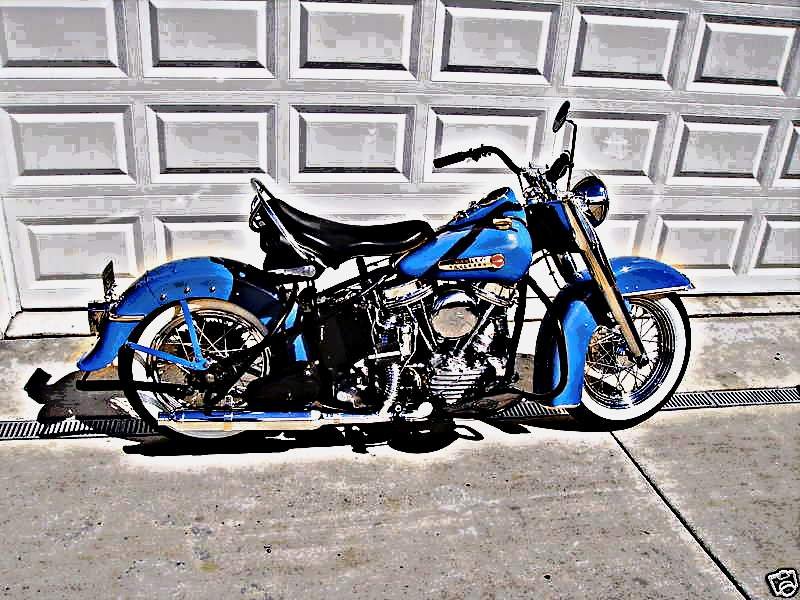 1951 harley davidson panhead motorbike A4 Photo Print