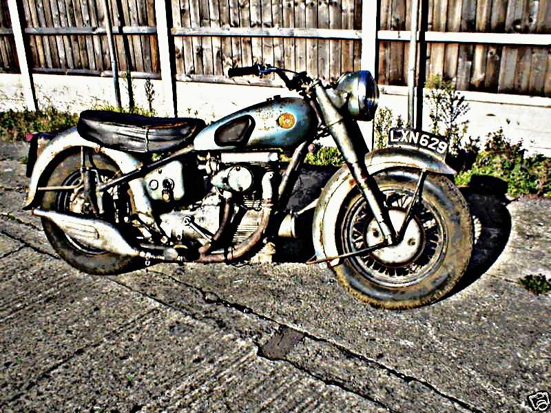 1951 sunbeam s7 motorbike A4 Photo Print