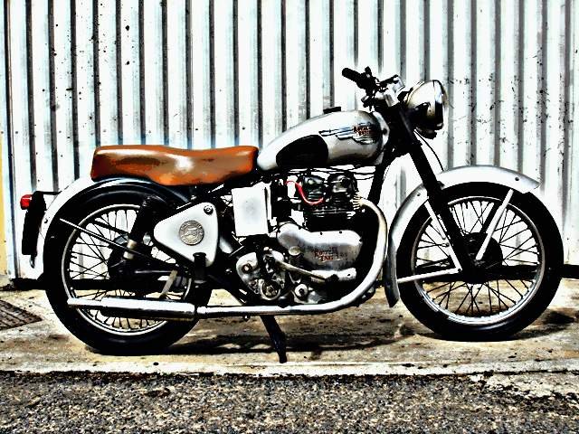 1953 royal enfield motorbike A4 Photo Print