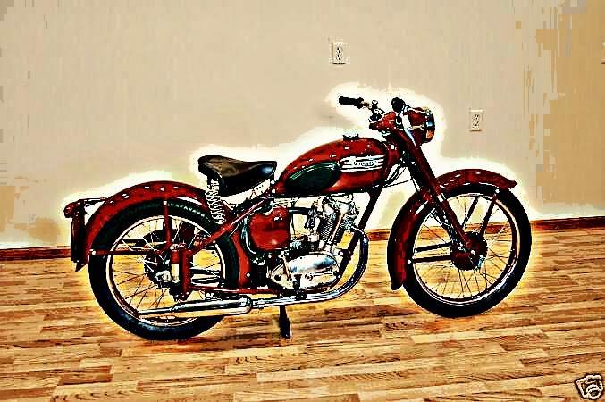 1954 Triumph Terrier1 motorbike A4 Photo Print