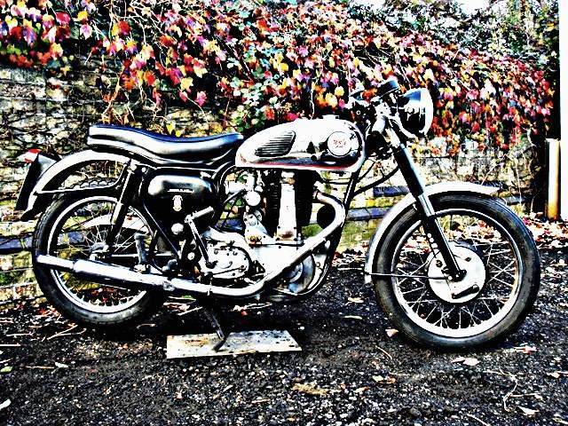 1954 b33 motorbike A4 Photo Print