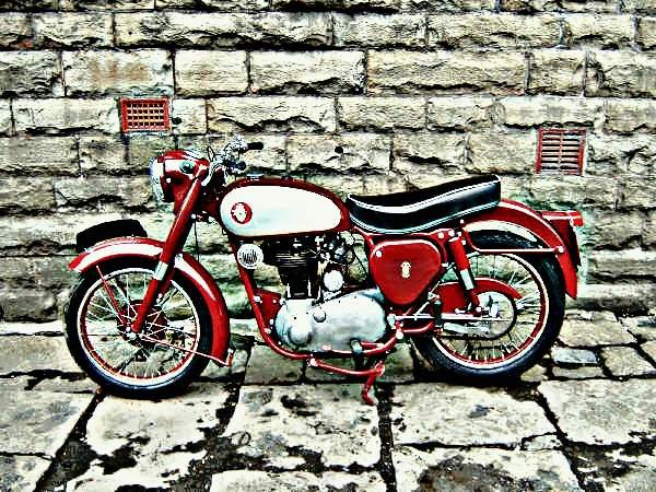1954 bsa b31 motorbike A4 Photo Print