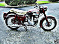 1954 bsa b33 motorbike A4 Photo Print