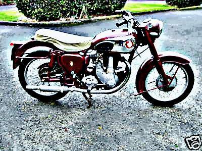 1954 bsa b33 motorbike A4 Photo Print