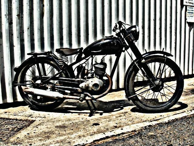 1954 dkw rt125 motorbike A4 Photo Print