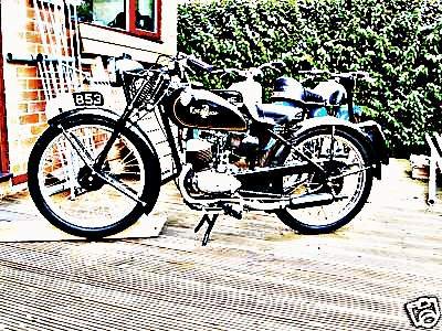 1954 excelsior motorbike A4 Photo Print
