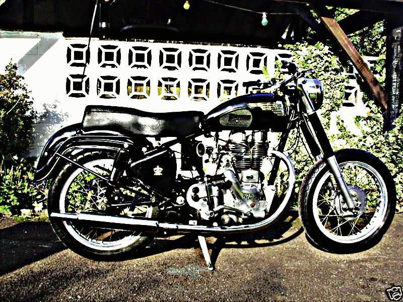 1955 bullet motorbike A4 Photo Print