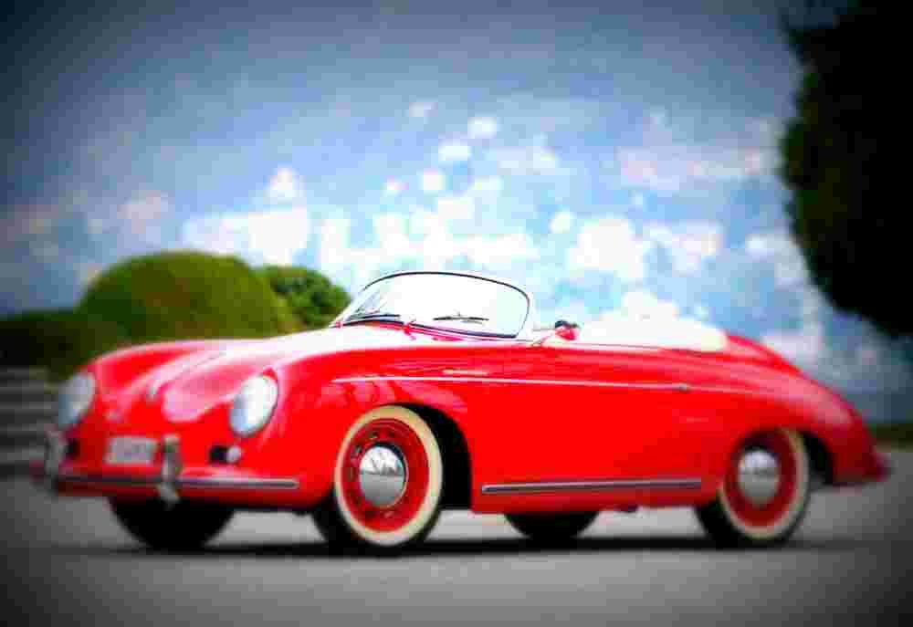 1955 porsche 356 pre a 1500 speedster reutter A4 Photo Print