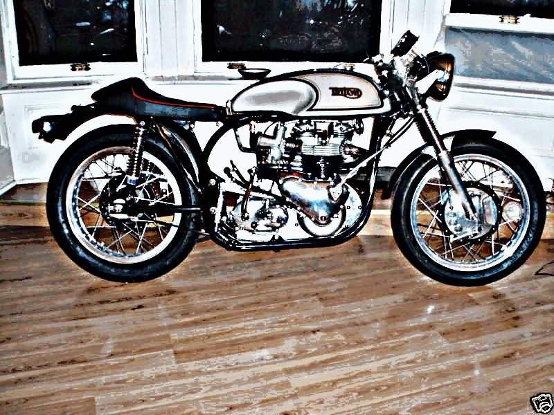 1955 triton motorbike A4 Photo Print