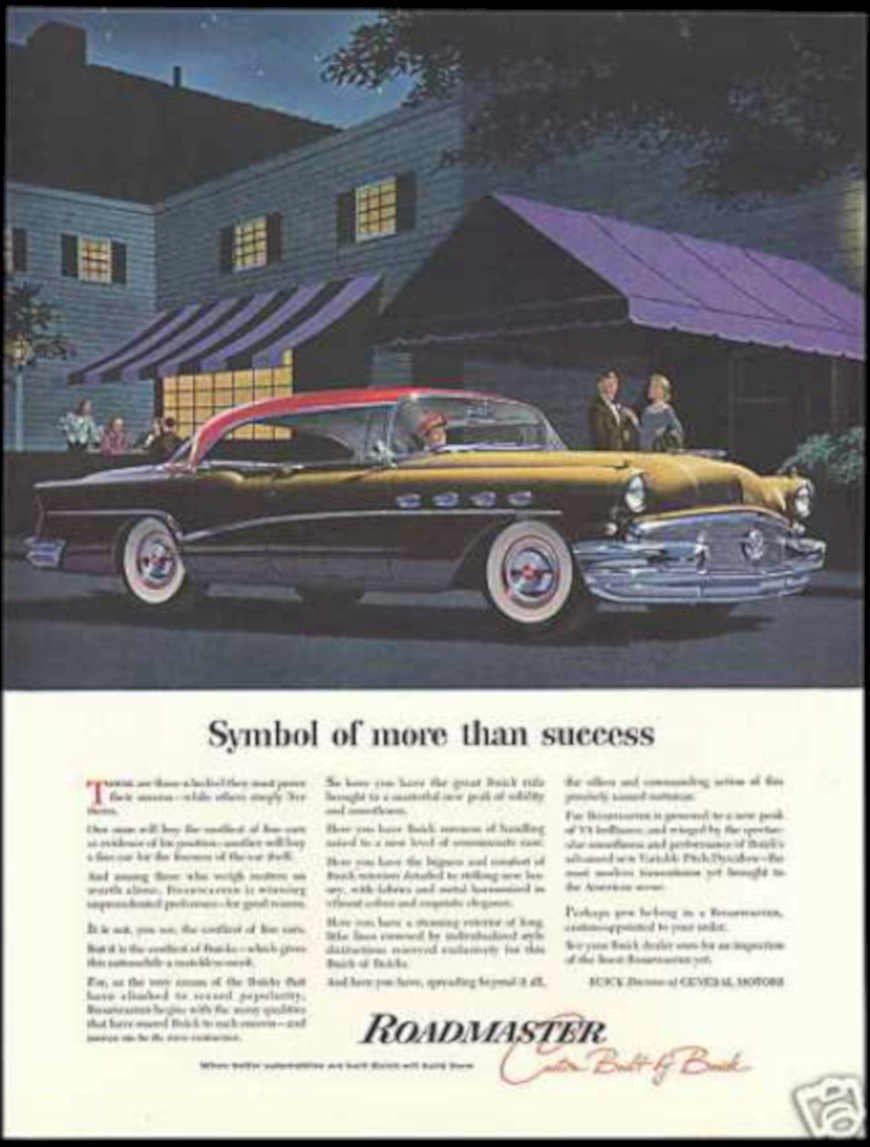 1956 Roadmaster Coupe Vintage Retro Advert Ads A4 Photo Print