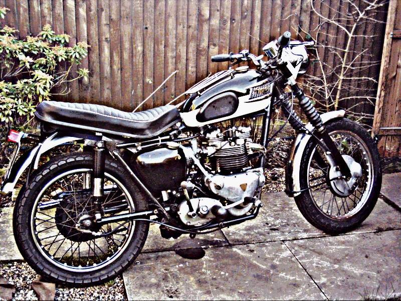 1956 Triumph T110 motorbike A4 Photo Print