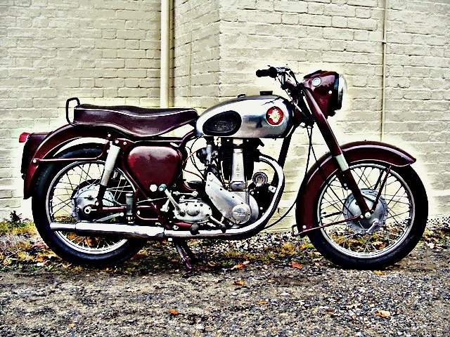 1956 bsa b33 motorbike A4 Photo Print
