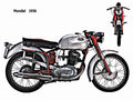 1956 mondial motorbike A4 Photo Print