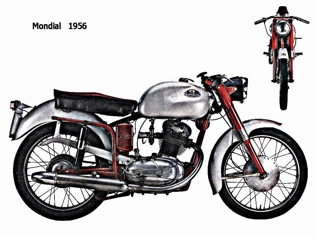 1956 mondial motorbike A4 Photo Print