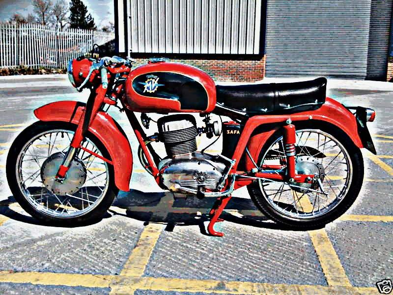 1956 mv agusta motorbike A4 Photo Print