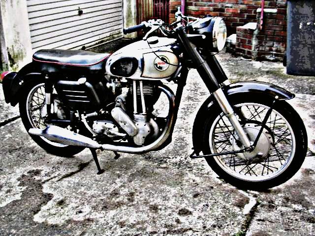 1956 norton es2 motorbike A4 Photo Print