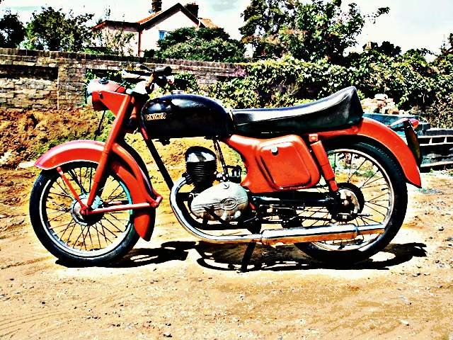 1956 panther motorbike A4 Photo Print