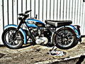 1956 triumph tiger cub motorbike A4 Photo Print
