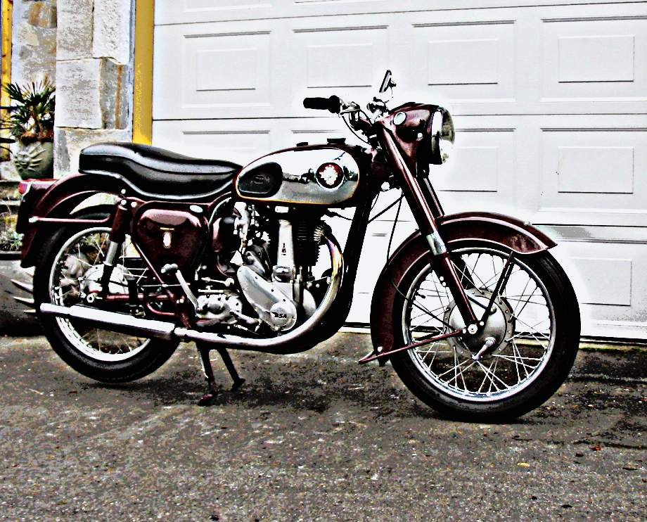 1957 Bsa B33 motorbike A4 Photo Print