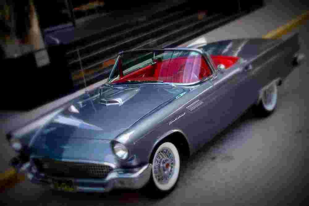 1957 Ford Thunderbird E Convertible A4 Photo Print