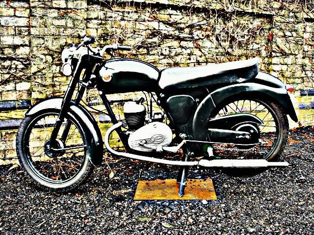 1957 francis barnett plover motorbike A4 Photo Print