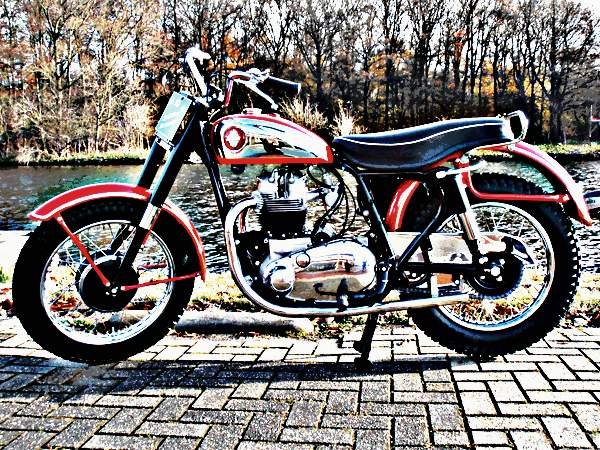 1958 BSA A10 Spitfire Scrambler motorbike A4 Photo Print